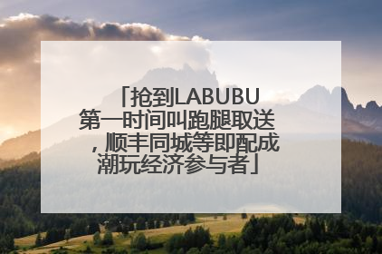 抢到LABUBU第一时间叫跑腿取送，顺丰同城等即配成潮玩经济参与者