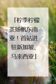 柠季柠檬茶扬帆东南亚！首站进驻新加坡、马来西亚