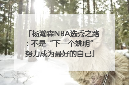杨瀚森NBA选秀之路：不是“下一个姚明” 努力成为最好的自己
