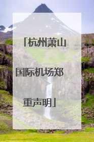 杭州萧山国际机场郑重声明