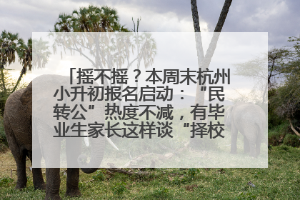 摇不摇？本周末杭州小升初报名启动：“民转公”热度不减，有毕业生家长这样谈“择校真相”……
