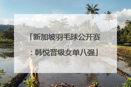 新加坡羽毛球公开赛：韩悦晋级女单八强