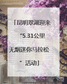 昆明翠湖迎来“5.31公里无烟迷你马拉松”活动