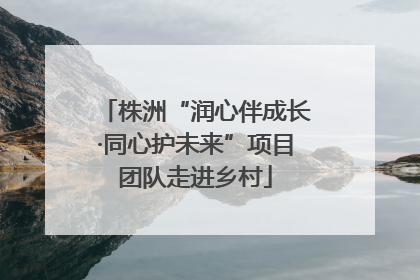 株洲“润心伴成长·同心护未来”项目团队走进乡村