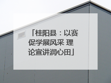 桂阳县：以赛促学展风采 理论宣讲润心田
