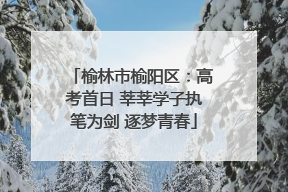 榆林市榆阳区：高考首日 莘莘学子执笔为剑 逐梦青春