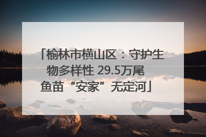 榆林市横山区：守护生物多样性 29.5万尾鱼苗“安家”无定河