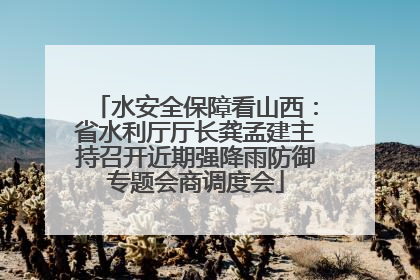 水安全保障看山西：省水利厅厅长龚孟建主持召开近期强降雨防御专题会商调度会