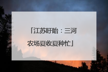 江苏盱眙：三河农场夏收夏种忙