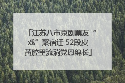 江苏八市京剧票友“戏”聚宿迁 52段皮黄腔里流淌党恩绵长