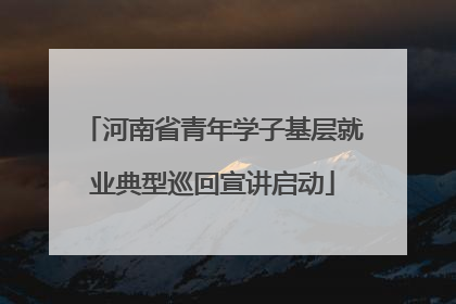 河南省青年学子基层就业典型巡回宣讲启动