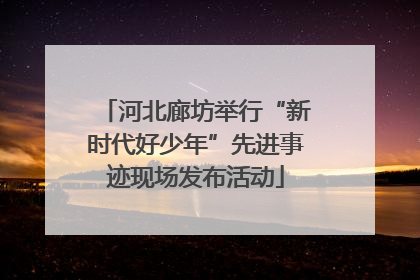河北廊坊举行“新时代好少年”先进事迹现场发布活动