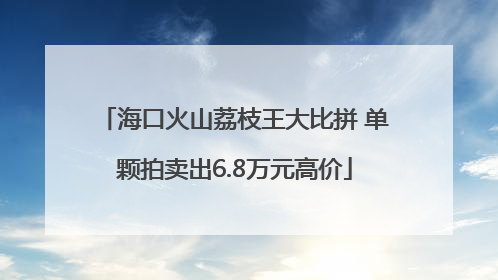 海口火山荔枝王大比拼 单颗拍卖出6.8万元高价