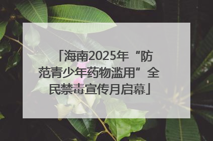 海南2025年“防范青少年药物滥用”全民禁毒宣传月启幕
