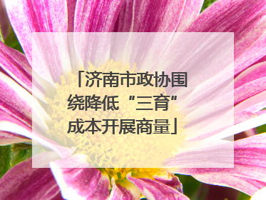 济南市政协围绕降低“三育”成本开展商量