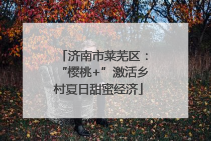 济南市莱芜区：“樱桃+”激活乡村夏日甜蜜经济