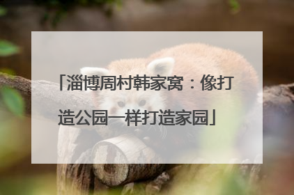 淄博周村韩家窝：像打造公园一样打造家园