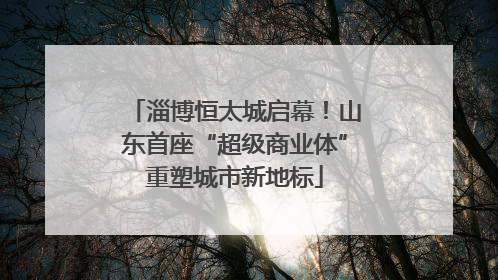 淄博恒太城启幕！山东首座“超级商业体”重塑城市新地标