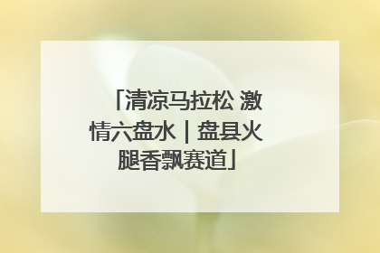 清凉马拉松 激情六盘水｜盘县火腿香飘赛道