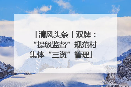 清风头条丨双牌：“提级监督”规范村集体“三资”管理