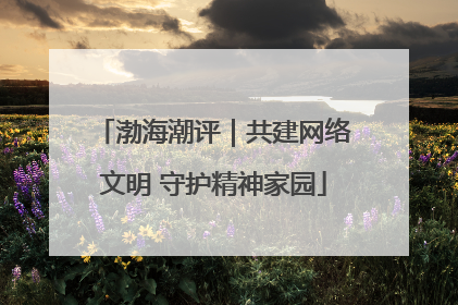 渤海潮评｜共建网络文明 守护精神家园