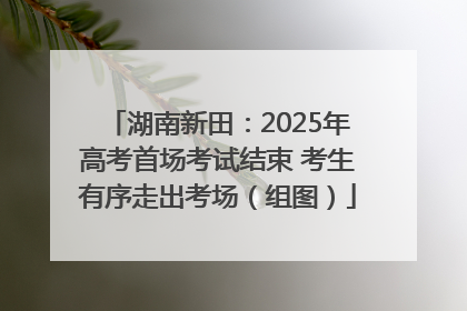 湖南新田：2025年高考首场考试结束 考生有序走出考场（组图）