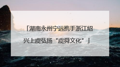 湖南永州宁远携手浙江绍兴上虞弘扬“虞舜文化”