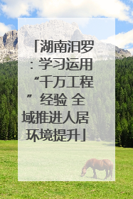 湖南汨罗：学习运用“千万工程”经验 全域推进人居环境提升