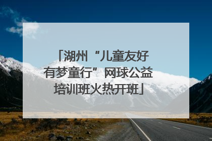 湖州“儿童友好 有梦童行”网球公益培训班火热开班