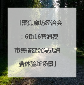 聚焦廊坊经洽会：6街16巷消费市集搭建沉浸式消费体验新场景