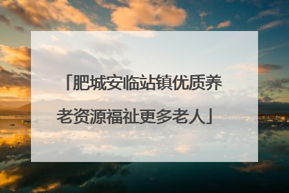 肥城安临站镇优质养老资源福祉更多老人