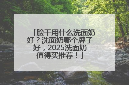 脸干用什么洗面奶好？洗面奶哪个牌子好，2025洗面奶值得买推荐！