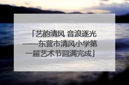 艺韵清风 音浪逐光——东营市清风小学第一届艺术节圆满完成