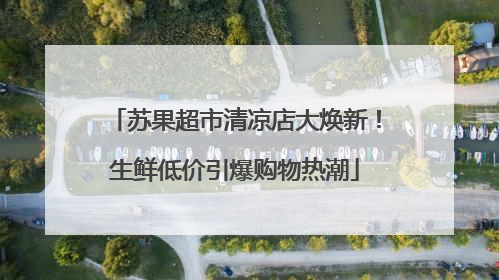 苏果超市清凉店大焕新！生鲜低价引爆购物热潮