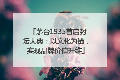 茅台1935首启封坛大典：以文化为锚，实现品牌价值升维