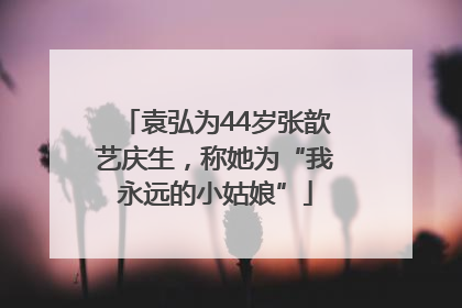 袁弘为44岁张歆艺庆生，称她为“我永远的小姑娘”