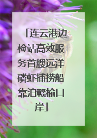 连云港边检站高效服务首艘远洋磷虾捕捞船靠泊赣榆口岸