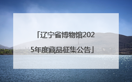 辽宁省博物馆2025年度藏品征集公告