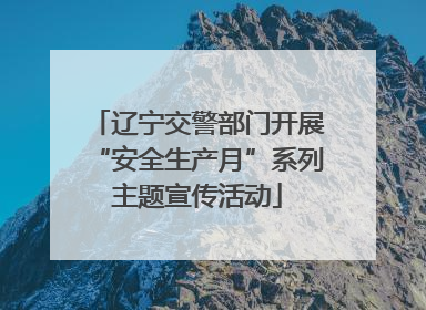 辽宁交警部门开展“安全生产月”系列主题宣传活动