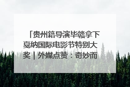 贵州籍导演毕赣拿下戛纳国际电影节特别大奖｜外媒点赞：奇妙而广阔的纯粹电影梦