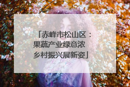赤峰市松山区：果蔬产业绿意浓 乡村振兴展新姿
