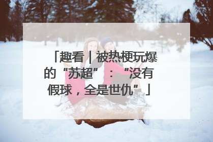 趣看｜被热梗玩爆的“苏超”：“没有假球，全是世仇”
