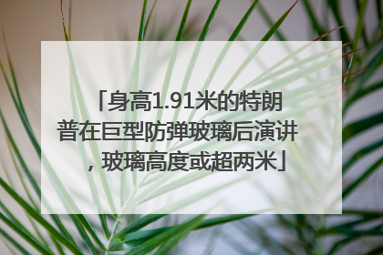 身高1.91米的特朗普在巨型防弹玻璃后演讲，玻璃高度或超两米