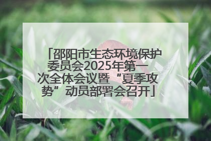 邵阳市生态环境保护委员会2025年第一次全体会议暨“夏季攻势”动员部署会召开