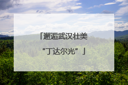 邂逅武汉壮美“丁达尔光”
