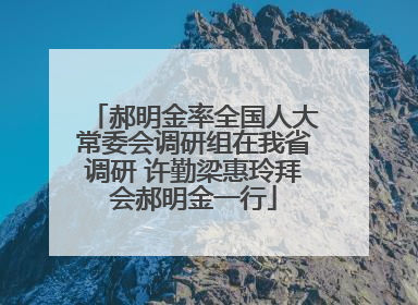 郝明金率全国人大常委会调研组在我省调研 许勤梁惠玲拜会郝明金一行
