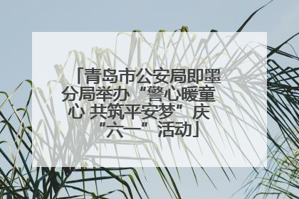 青岛市公安局即墨分局举办“警心暖童心 共筑平安梦”庆“六一”活动
