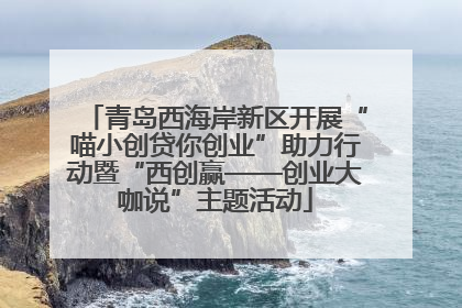 青岛西海岸新区开展“喵小创贷你创业”助力行动暨“西创赢——创业大咖说”主题活动