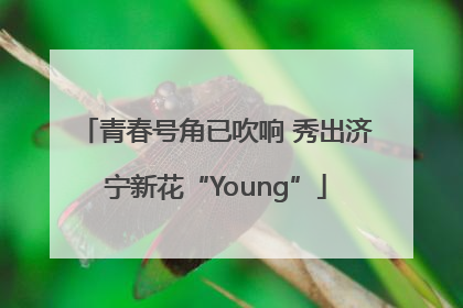 青春号角已吹响 秀出济宁新花“Young”