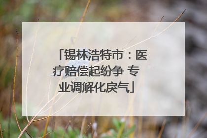 锡林浩特市：医疗赔偿起纷争 专业调解化戾气